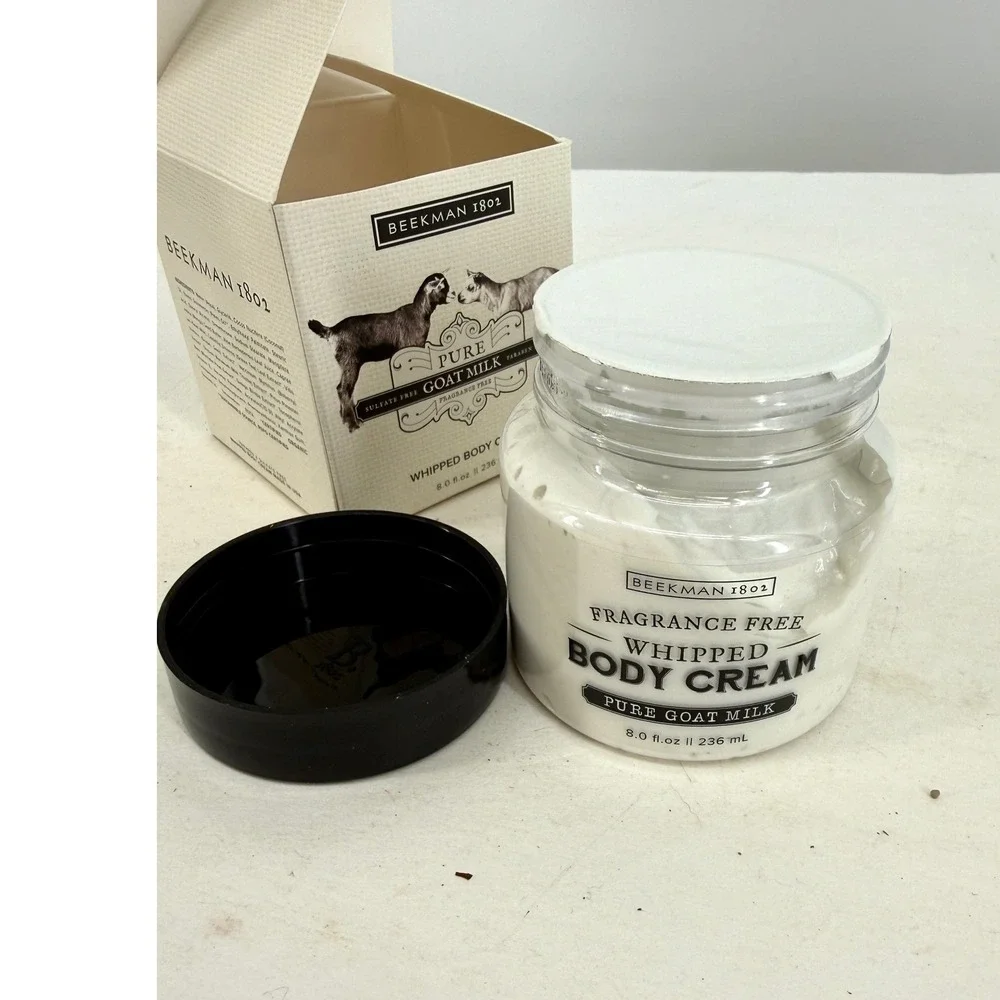 Beekman 1802 Pure Goat Milk Whipped Body Cream Fragrance Free 8 oz